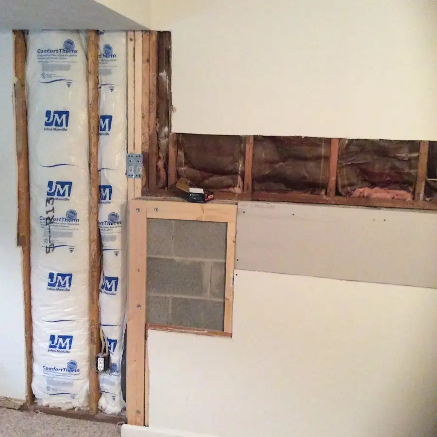 Wall insulation replacement during Structural Drying in Cameron